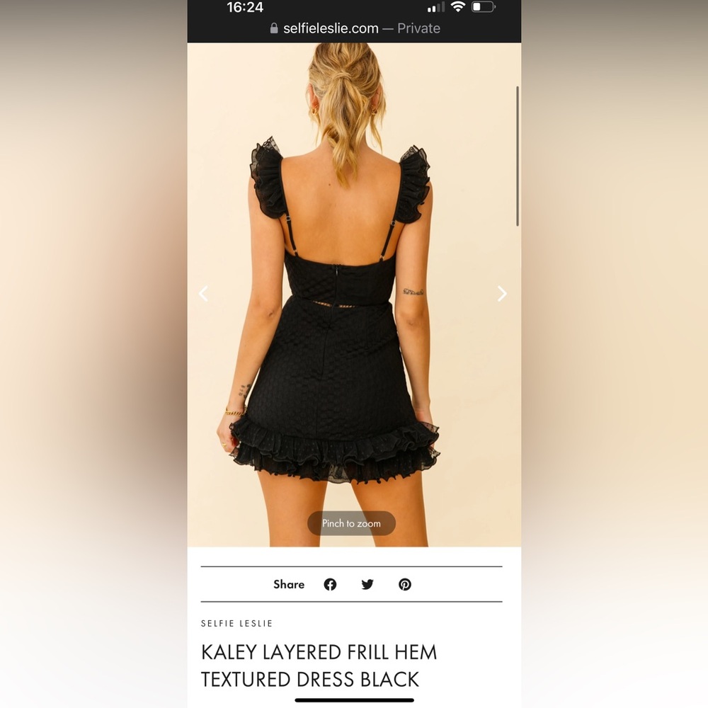 Selfie Leslie Black Mini Dress